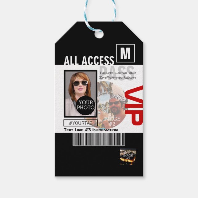 Étiquettes-cadeau Créez votre propre VIP Pass 8 façons de personnali (Devant)