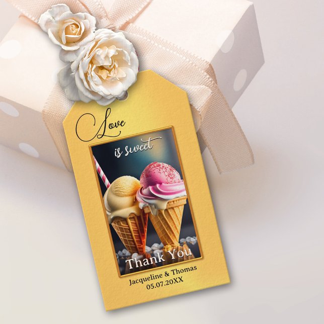 Étiquettes-cadeau Crème glacée douce (Créateur téléchargé)