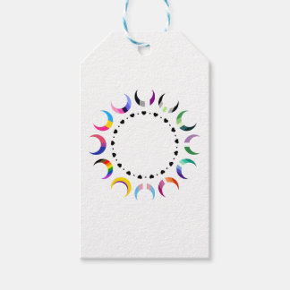 Étiquettes-cadeau Crescent Pride Lunes et Bague Coeur