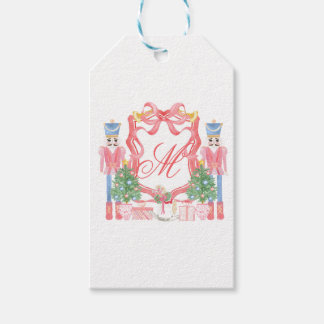Étiquettes-cadeau Crest de monogramme de Noël