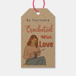 Étiquettes-cadeau Crochet avec amour Carte cadeau artisanale avec gu