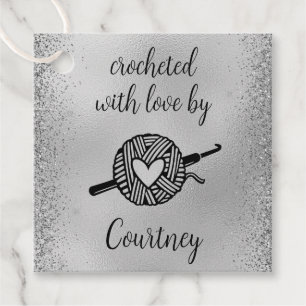 Étiquettes Cadeau Crocheté Avec Amour