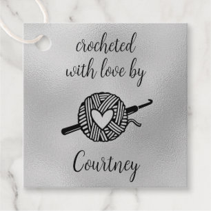 Étiquettes Cadeau Crocheté Avec Amour