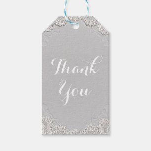 Étiquettes-cadeau Cuir Suede Blanc Mariage Occidental à Dentelle Vin