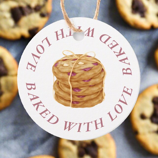 Étiquettes Cadeau Cuisine de biscuits faite avec amour Maison d'affa (Créateur téléchargé)