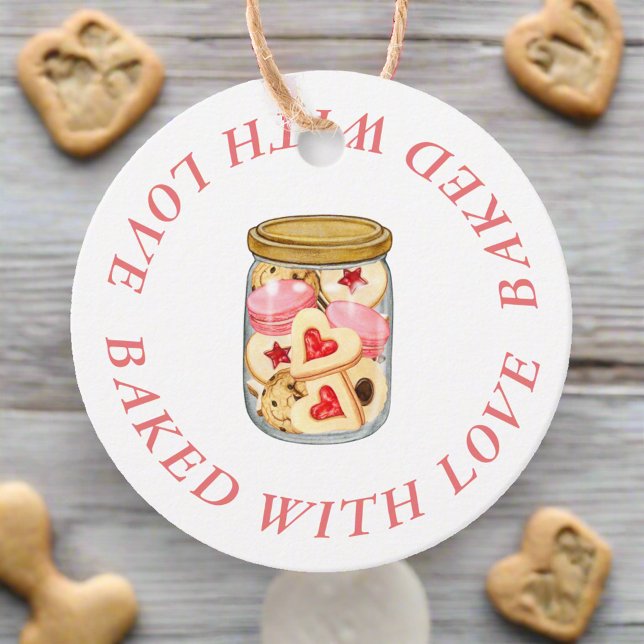 Étiquettes Cadeau Cuisine de biscuits Thème Fabriqué avec amour mais (Créateur téléchargé)