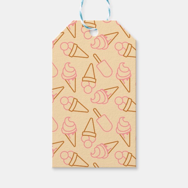 Étiquettes-cadeau Cuisine estivale avec contours de glace (Devant)