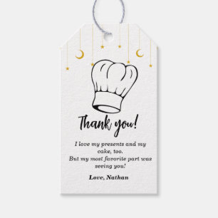 Étiquettes-cadeau Cuisine pour enfants Anniversaire Merci Baking Bak