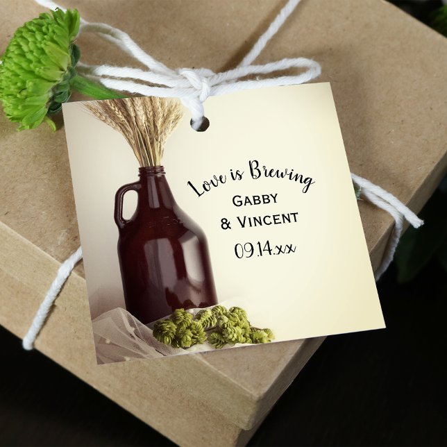 Étiquettes Cadeau Cultivateur, houblon et l'amour du blé brasse Mari (Créateur téléchargé)