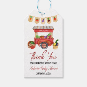 Étiquettes-cadeau Cultivé localement, le Baby shower du marché agric
