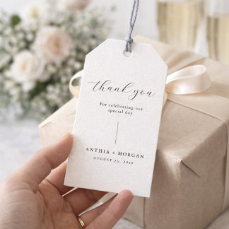 Étiquettes-cadeau Custom Elegant Wedding Thank You Favor Tag