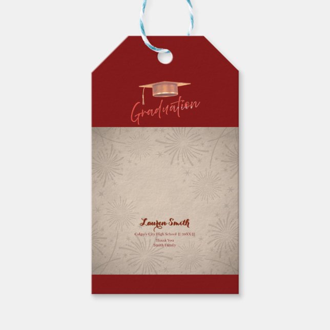 Étiquettes-cadeau Custom Graduation Thank‑You Tag   (Devant)
