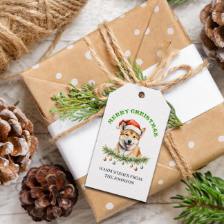 Étiquettes-cadeau Customizable Christmas Aussie Dingo