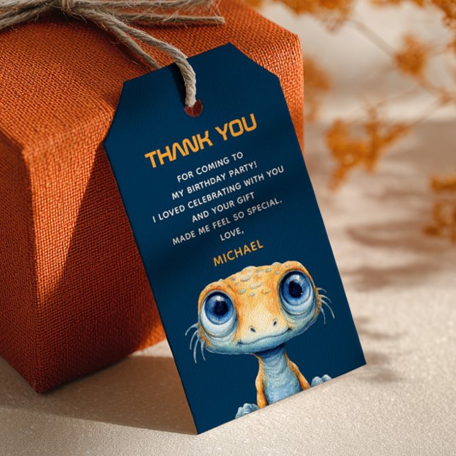 Étiquettes-cadeau Cute Alien Outer Space UFO 1st Birthday Thank You  (Créateur téléchargé)