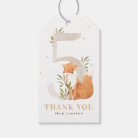Cute aquarelle Fox Woodland Cinquième fête d'anniv