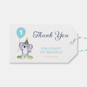 Étiquettes-cadeau Cute Baby Koala Balloon Anniversaire