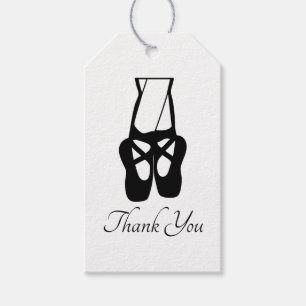 Étiquettes-cadeau Cute Ballet Dancer Jambes & Chaussons Merci