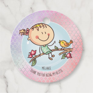 Étiquettes Cadeau Cute BFF Besties Kawaii Toxits for Girls Friends