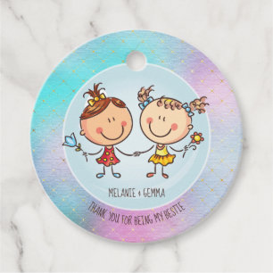 Étiquettes Cadeau Cute BFF Besties Kawaii Toxits for Girls Friends