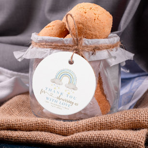 Étiquettes Cadeau Cute Boho Whimsical Rainbow Baby shower