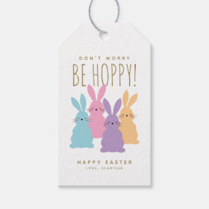 Étiquettes-cadeau Cute Bunnies Pâques Personnalisé