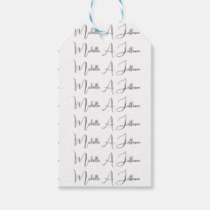 Étiquettes-cadeau Cute Calligraphy Créative tendance Nom personnalis