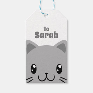 Étiquettes-cadeau Cute chat