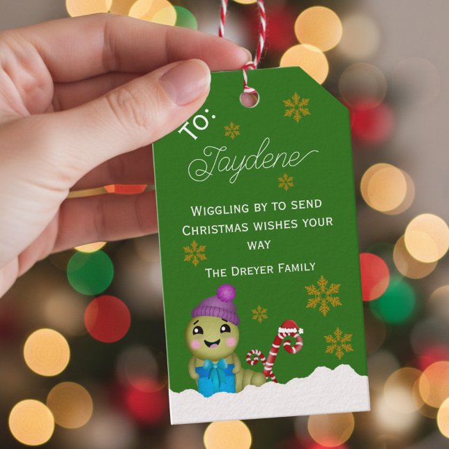Étiquettes-cadeau Cute Christmas Character Personalized  (Add a little humor to your gifts this Christmas with this custom gift tag)
