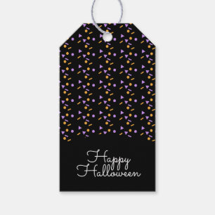 Étiquettes-cadeau Cute Confetti Halloween Tricot ou Treat Candy