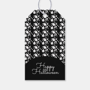 Étiquettes-cadeau Cute Confetti Halloween Trou de crâne ou traiter b