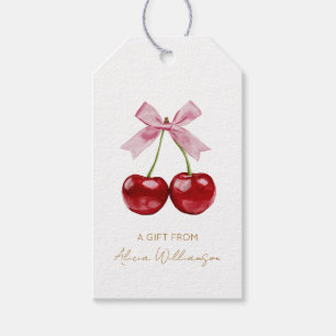 Étiquettes-cadeau Cute Coquette Cerises Cadeau Personnalisé De