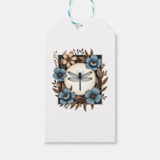 Étiquettes-cadeau Cute Cottagecore Floral Dragonfly Aesthetic Girls 