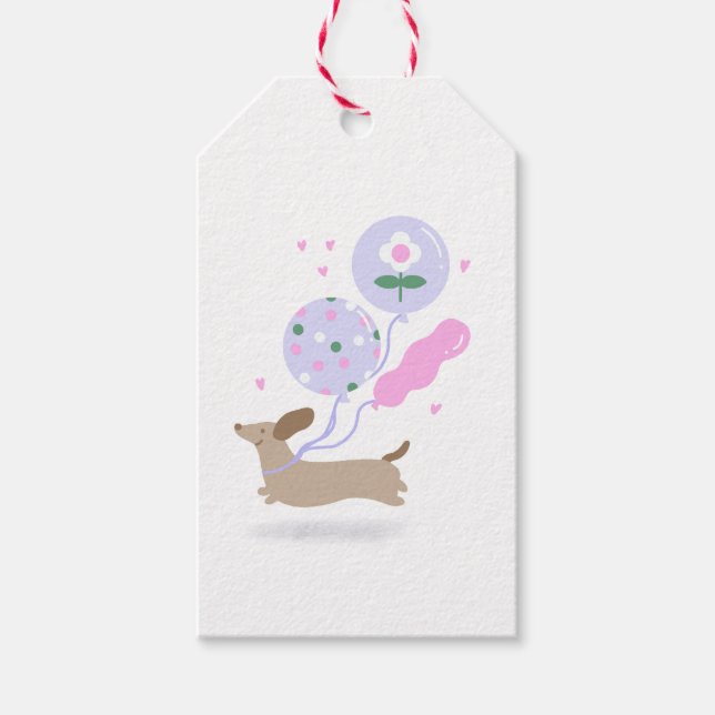 Étiquettes-cadeau Cute Dachshund Weiner Amoureux des chiens Party ro (Devant)