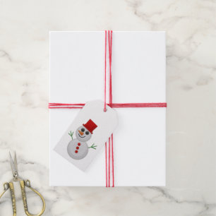 Étiquettes-cadeau Cute Faux Felt Snowman