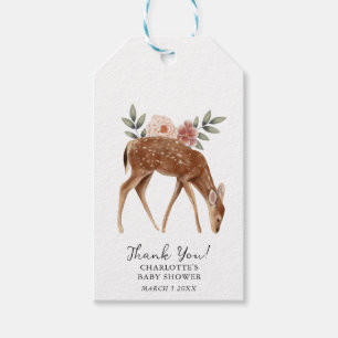 Étiquettes-cadeau Cute Forêt Boisée Animaux Baby shower Merci