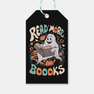 Étiquettes-cadeau Cute Ghost Lire plus Livres Enseignant Halloween