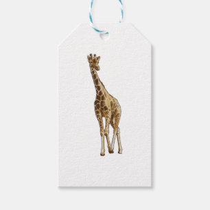 Étiquettes-cadeau Cute Giraffe Wildlife Safari Animal Giraffa Lover.
