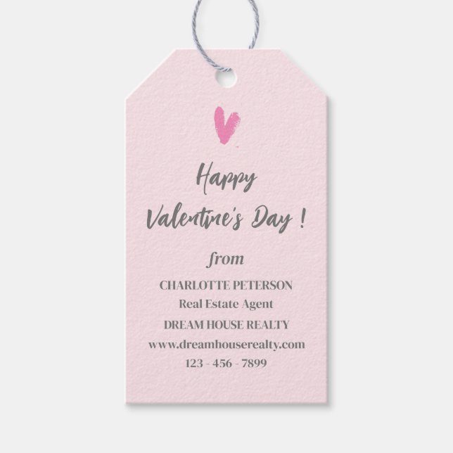 Étiquettes-cadeau Cute Immobilier Promotional Valentine's Day (Devant)