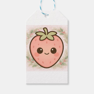 Étiquettes-cadeau Cute Kawaii Strawberry Gift Tag