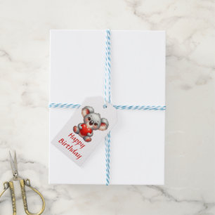Étiquettes-cadeau Cute Koala coeur