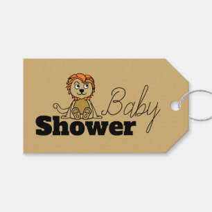 Étiquettes-cadeau Cute Lion Cub, Baby shower