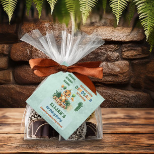 Étiquettes Cadeau Cute Little Dinosaur Garçon 1ère fête d'anniversai