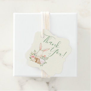 Étiquettes Cadeau Cute Love Bunny Baby shower Merci