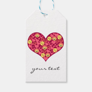 Étiquettes-cadeau Cute Love Kiss Lips Emoji Heart