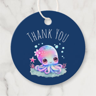 Étiquettes Cadeau Cute Octopus Sea Creator