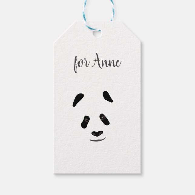 Étiquettes-cadeau Cute ours Panda (Devant)