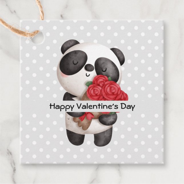 Étiquettes Cadeau Cute Panda (Devant)