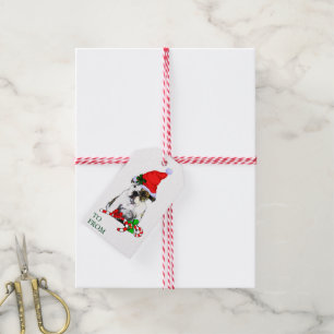 Étiquettes-cadeau Cute Père Noël English Bulldog Noël Tags cadeaux