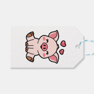Étiquettes-cadeau Cute Piggy Bank