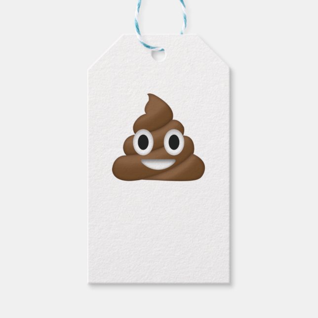 Étiquettes-cadeau Cute Poop Emoji (Devant)